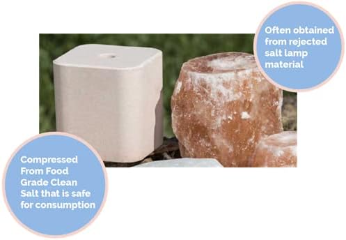 Salt Block for Deer & Horses – Compressed Mineral Salt Lick for Livestock, Cattle & Goats – Himalayan Secrets Pink Rock Salt Block (22LB/10KG, Block w/ Mounting Hole)