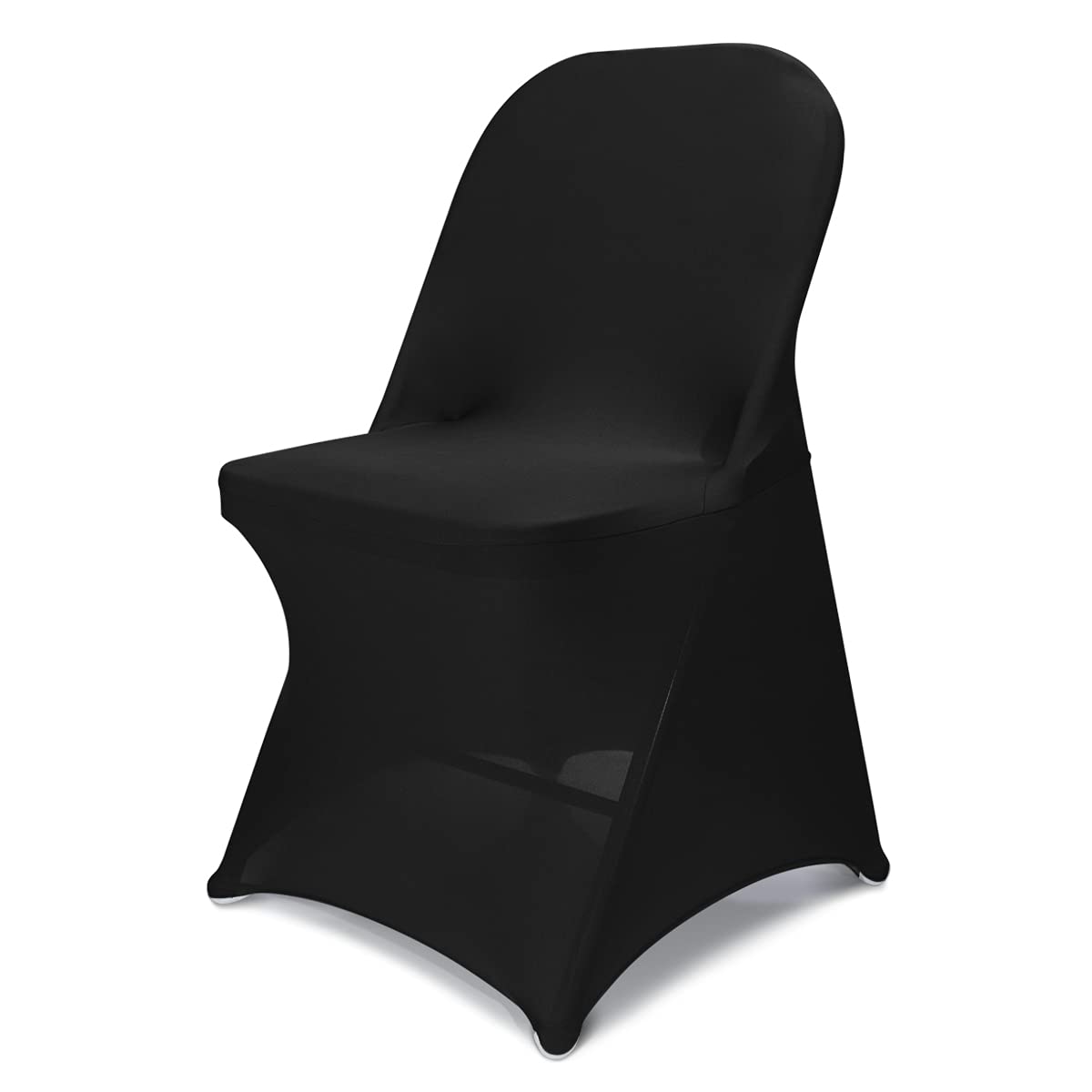 Babenest Spandex Folding Chair Covers - 30PCS Halloween Upgraded Universal Stretch Washable Fitted Chair Slipcovers Protector for Wedding, Holidays, Banquet, Party, Celebration (Black)
