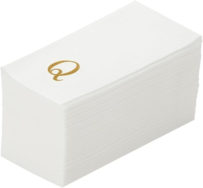 Luxenap 15.8 X 7.9 Inch Linen-Feel Guest Towels, 2000 Lettered Hand Towels