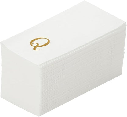 Luxenap 15.8 X 7.9 Inch Linen-Feel Guest Towels, 2000 Lettered Hand Towels