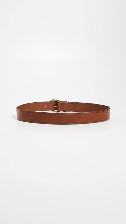 Madewell Women's Medium Perfect Leather Belt, Pecan, Brown, S