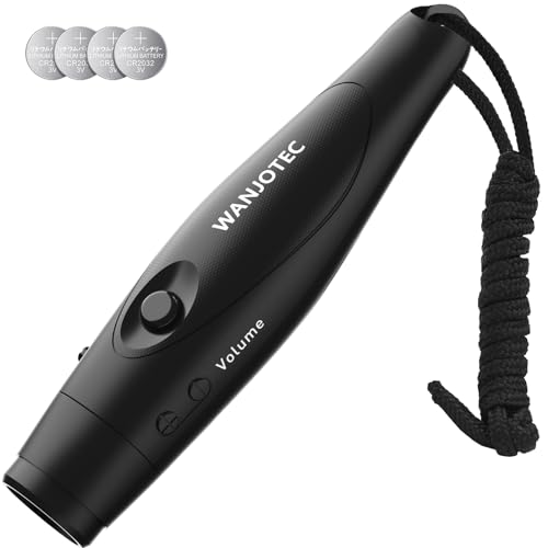 WANJOTEC Electronic Whistle, 3 Tone High Volume Emergency Whistle, Handheld Electronic Whistles for Referee Coaches Teacher, Outdoor Camping Hiking Boating Safety Whistles with Lanyard