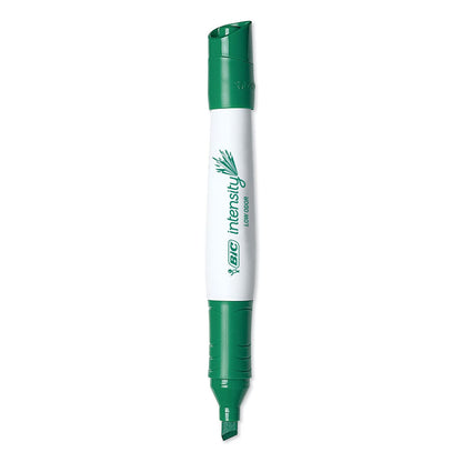 BIC Intensity Low Odor Dry Erase Marker; 12 Pack; Chisel Tip; Tank; Green; Erases Cleanly; Non-Toxic Markers