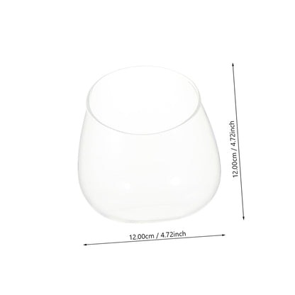 Yardwe Slant Cut Glass Bottle Terrarium 3pcs Set, Micro Landscape Glass Plant Container for Succulent Display and Ecological Desktop Decoration