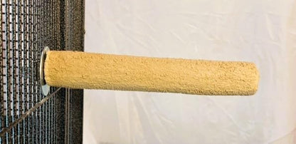 Polly's Pastels Nail Trimming & Beak Conditioning Safety Perch for Cockatiels, Cockatoos, Macaws, Parakeets, Budgies, Parrots and All Other Birds (Brown, Large-1 1/2" Dia. x 9" Long)