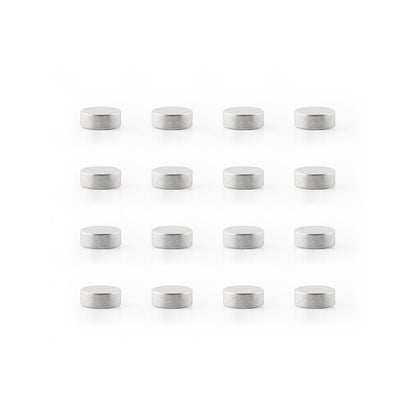 Three by Three Seattle Mini Mighties Magnets, Strong, Heavy Duty Magnets for Fridge, Dry Erase Whiteboards, and More in Home Offices, Cubicles, Schools (16 Pack, Chrome)