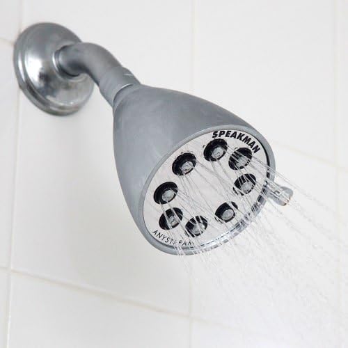 Speakman S-2251-BN Signature Icon Anystream High Pressure Adjustable Solid Brass Shower Head, Brushed Nickel