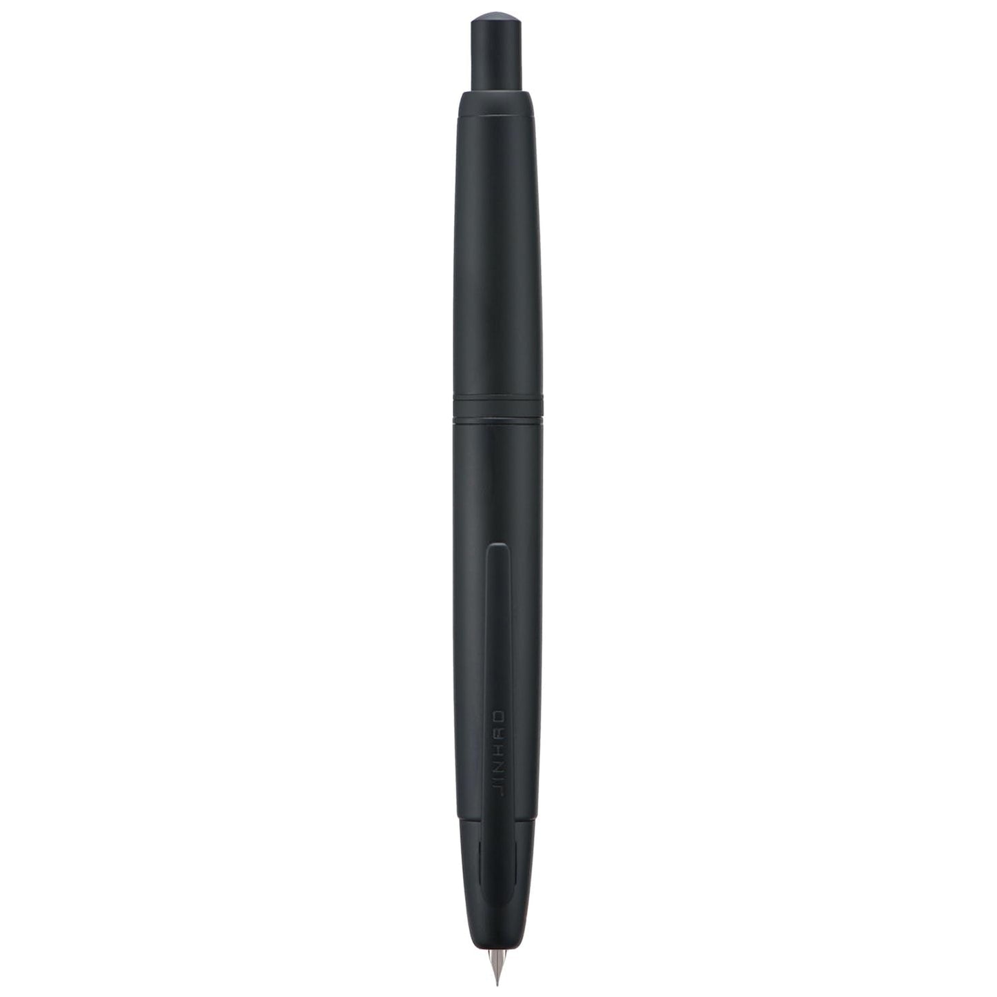 Jinhao 10 Press Fountain Pen with Box, Matte Black Retractable Extra Fine Nib with Ink Converter Set (Clip Version)