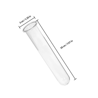 CORHAD 4pcs Glass Hydroponic Test Tube Vases 2.5x3x18cm Terrarium Supplies Desktop Propagation Station Plant Holders Glass Containers for Home Garden Office Decor