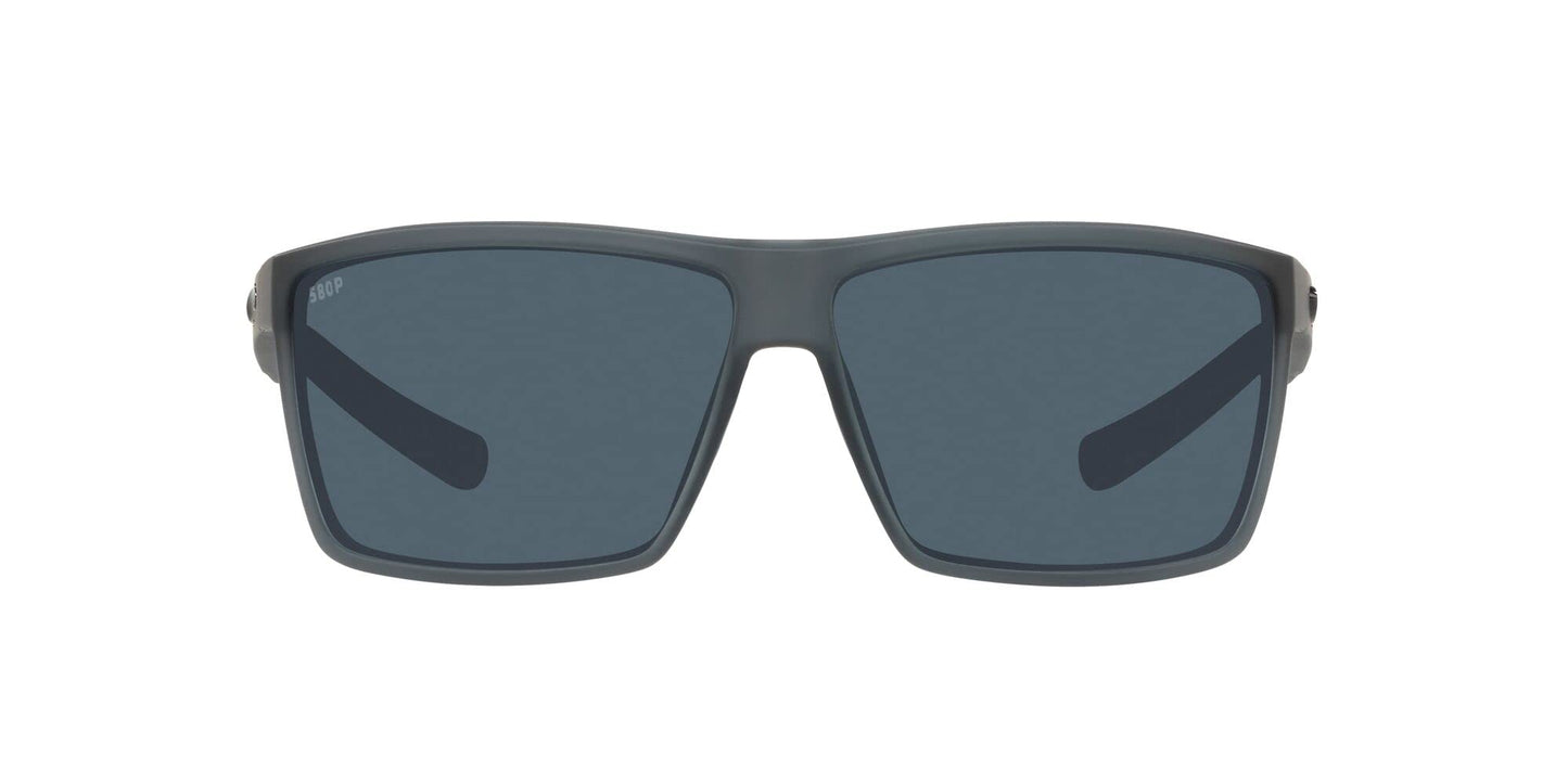 Costa del Mar Mens Rincon Fishing and Watersports Rectangular Sunglasses, Matte Smoke Crystal/Grey Polarized-580P, 63 mm