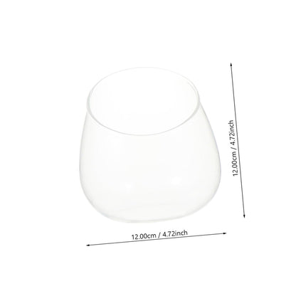 OSALADI 3pcs Slant Cut Glass Bottle Terrarium for Succulent Micro Landscape Display, Eco-Friendly Tabletop Glass Plant Vase for Home Office Décor