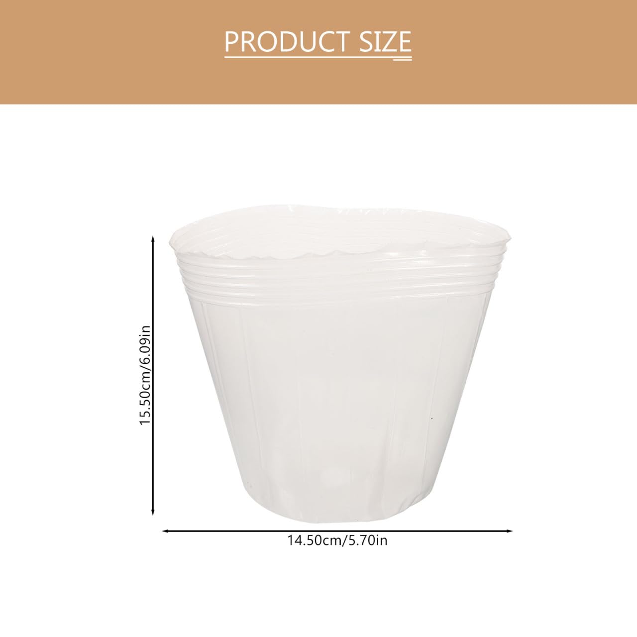 SUPVOX 10-Pack Transparent Flower Pot Liners: 4.5" Clear Plastic Nursery Pots - Root Observation Liners with Drainage Holes for Indoor & Outdoor Garden Plants