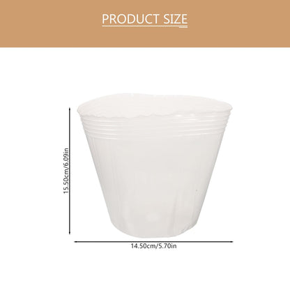 SUPVOX 10-Pack Transparent Flower Pot Liners: 4.5" Clear Plastic Nursery Pots - Root Observation Liners with Drainage Holes for Indoor & Outdoor Garden Plants