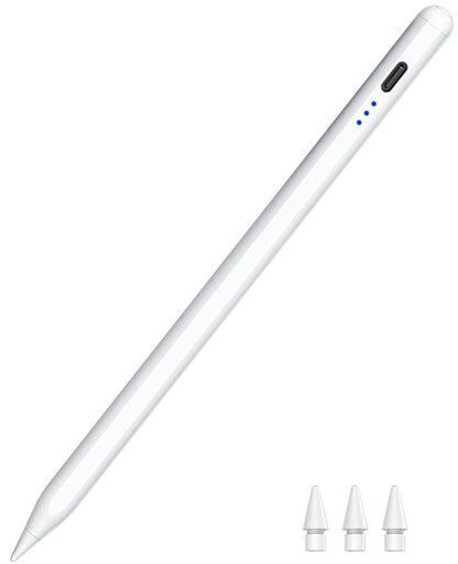 Stylus Pen for iPad 2018-2025, Fast Charging Magnetic Pencil (1st Generation) with Tilt Sensitivity & Palm Rejection for iPad Air 3/4/5/M2/M3, iPad Mini 5/6/7, iPad 6/7/8/9/10/11, iPad Pro 11/12.9"/M4