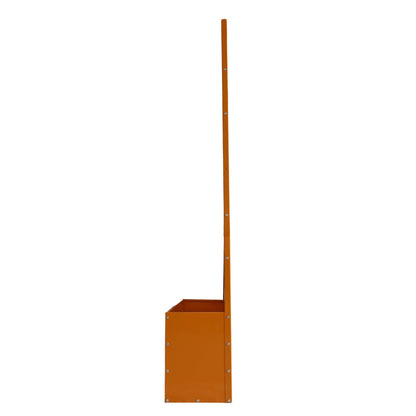 Oakland Living 6 ft. X 4 ft. Orange Freestanding Metal Privacy Screen Room Divider with Flower Box