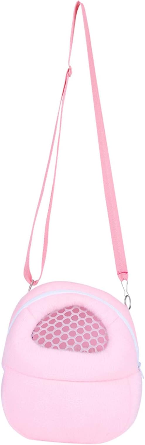 Hamster Carrier Bag, Small Animal Carrier Pouch Hamster Outdoor Hangbag Breathable Outgoing Travel Carrying Sling Case with Adjustable Straps