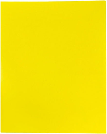 JAM PAPER Plastic 2 Pocket POP Folders - Durable School Folders - Yellow - Bulk 144/Box