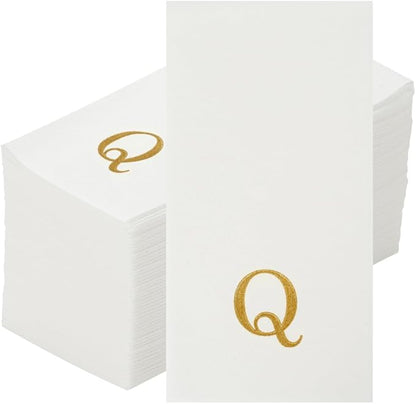 Luxenap 15.8 X 7.9 Inch Linen-Feel Guest Towels, 2000 Lettered Hand Towels