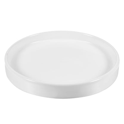 MECCANIXITY Plant Pot Saucer 16.5cm Ceramic Round Flower Drip Tray for Indoor Outdoor, White