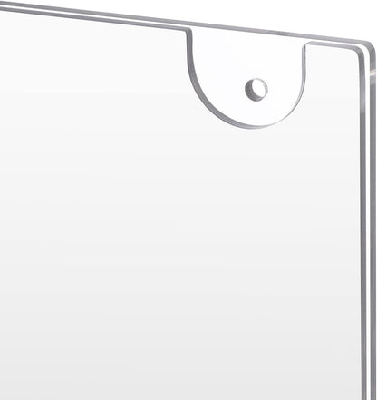 PecMuikee Acrylic Sign Holder 8.5x11 Horizontal, Wall Mount Acrylic Sign Holder and Plastic Paper Display Ad Frame bonus with 3M Tape and Mounting Screws for Restaurants, Office, Store, 12 Pcs