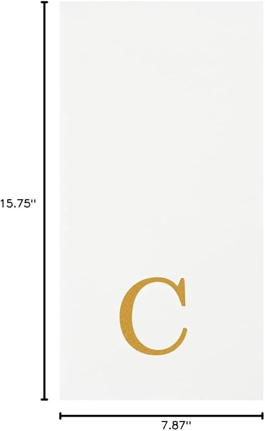 Luxenap 15.8 X 7.9 Inch Linen-Feel Guest Towels, 50 Lettered Hand Towels