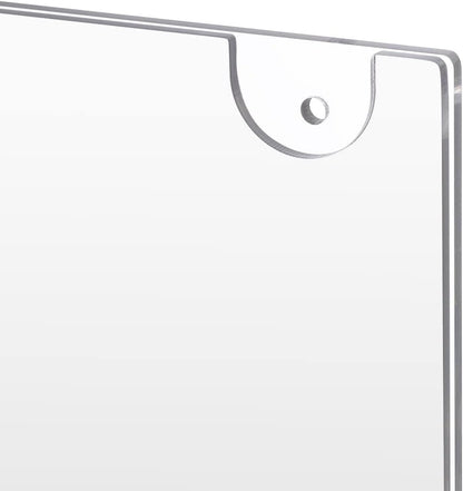 PecMuikee Acrylic Sign Holder 8.5x11, Wall Mount Acrylic Sign Holder and Plastic Paper Display Ad Frame bonus with 3M Tape and Mounting Screws for Restaurants, Office, Market, Library, Store, 6 Pcs