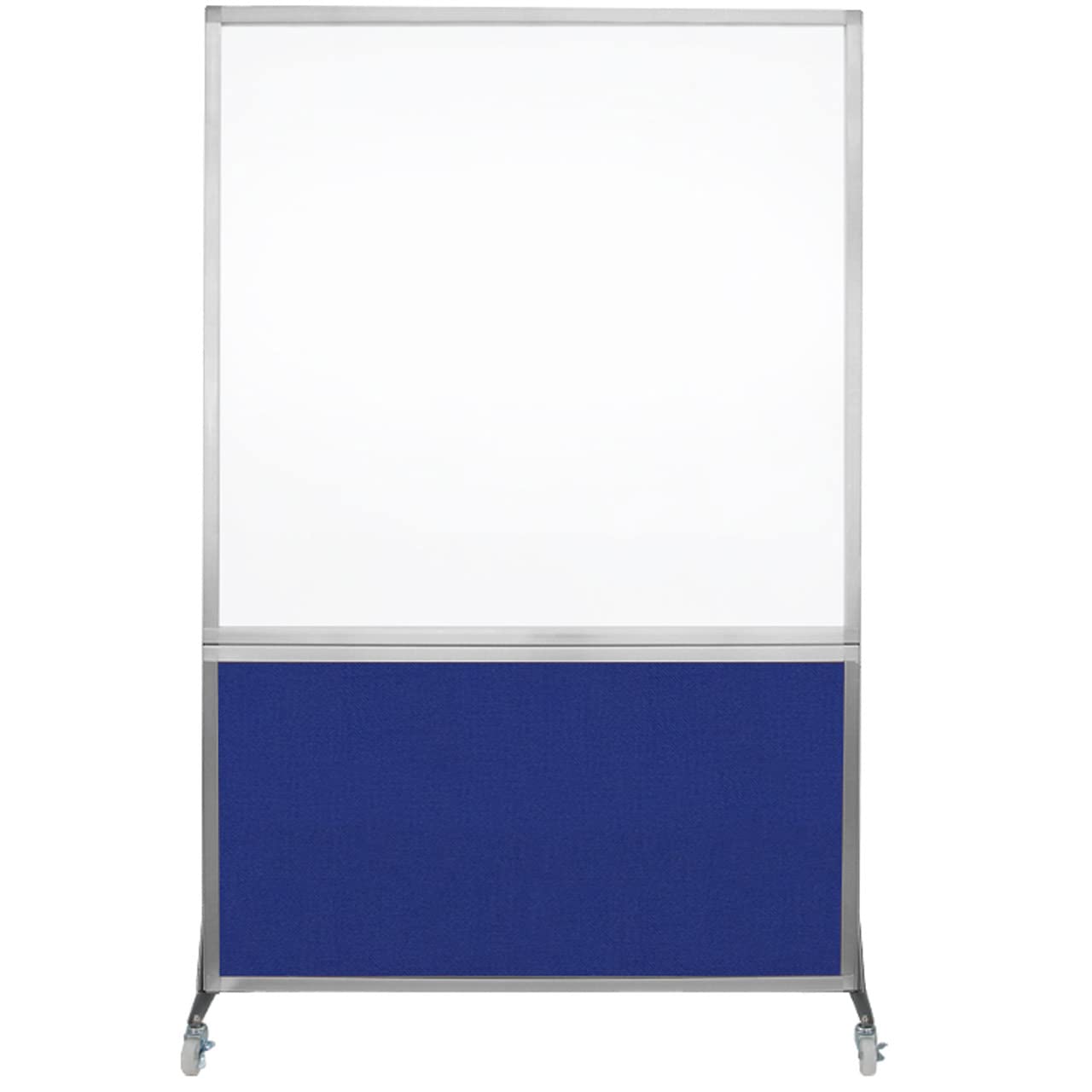 DivideWrite Mobile Whiteboard | Double Sided Dry Erase Board | Portable Office Cubicle Partition | Display for Classrooms, Conference Rooms, Meeting Areas and More | Royal Blue 4' Wide X 6' Tall