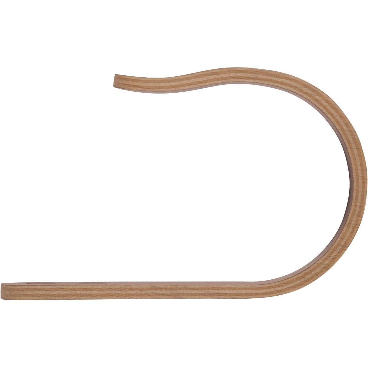 2 x Waveply Wood Curtain Holdbacks Plywood Drapery U Shaped Hook Tiebacks for Wall (Walnut)