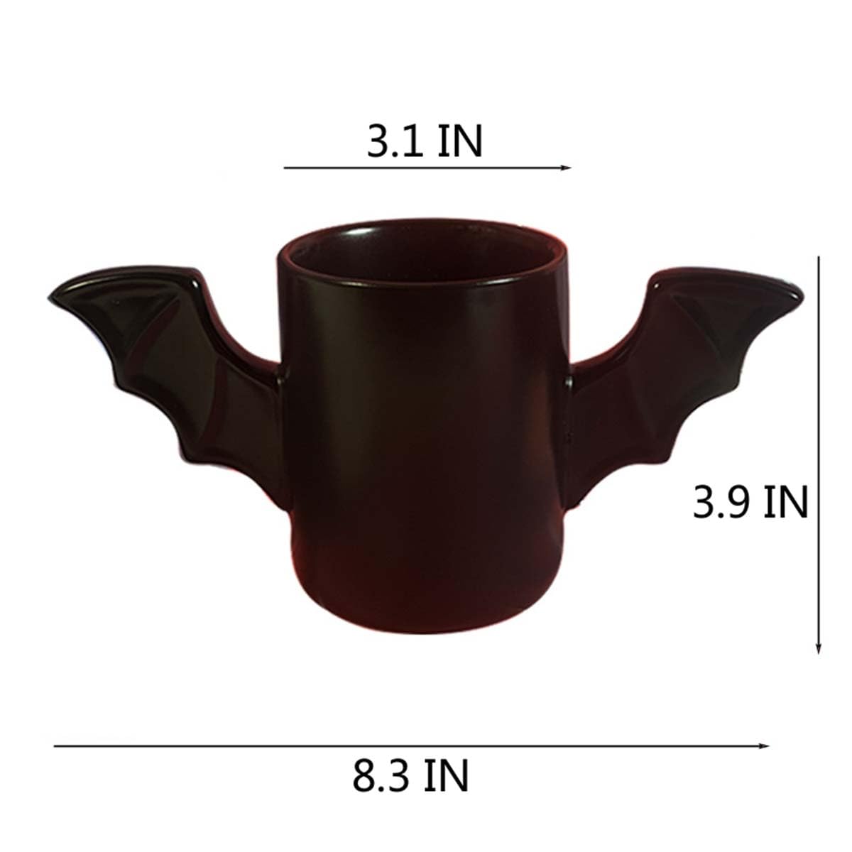 Hyzone Creative Bat Shaped Ceramic Coffee Cup, Water Cups With Peculiar Designs, Fashionable Tea Cups (Bat)