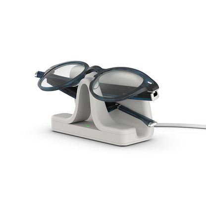 Amazon Echo Frames, an Alexa device (newest model), Smart glasses with Alexa, Modern Rectangle frames in Charcoal Gray with blue light filtering lenses