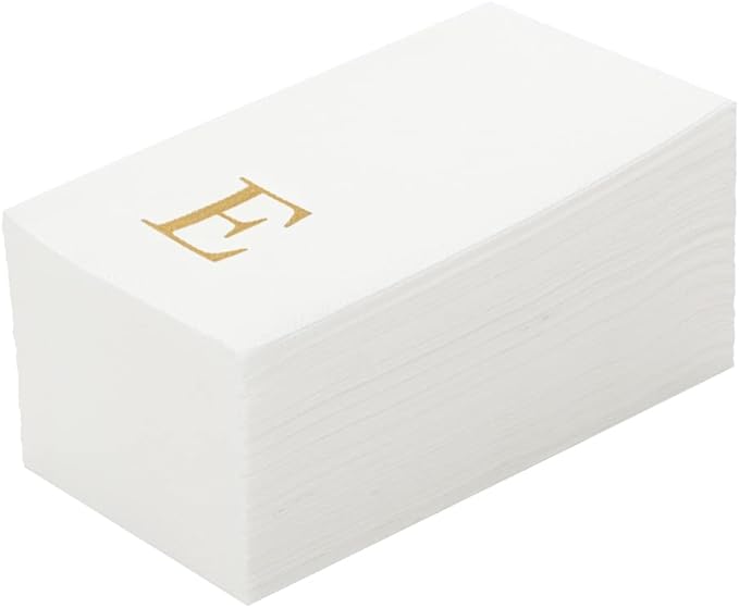 Luxenap 15.8 X 7.9 Inch Linen-Feel Guest Towels, 50 Lettered Hand Towels