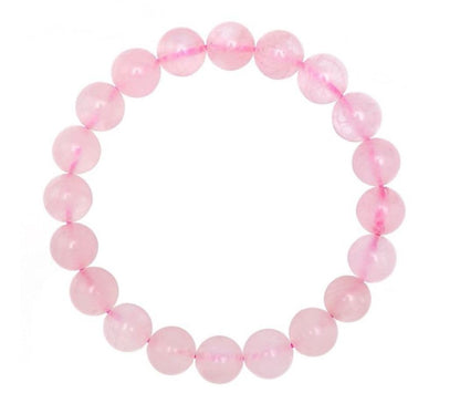 Adabele Real Natural Pink Rose Quartz Gemstone Beaded Bracelet 7.5 inch Stretch Chakra Healing Crystal Stone Jewelry Women Mom Gift (Unisex) GB8-B9