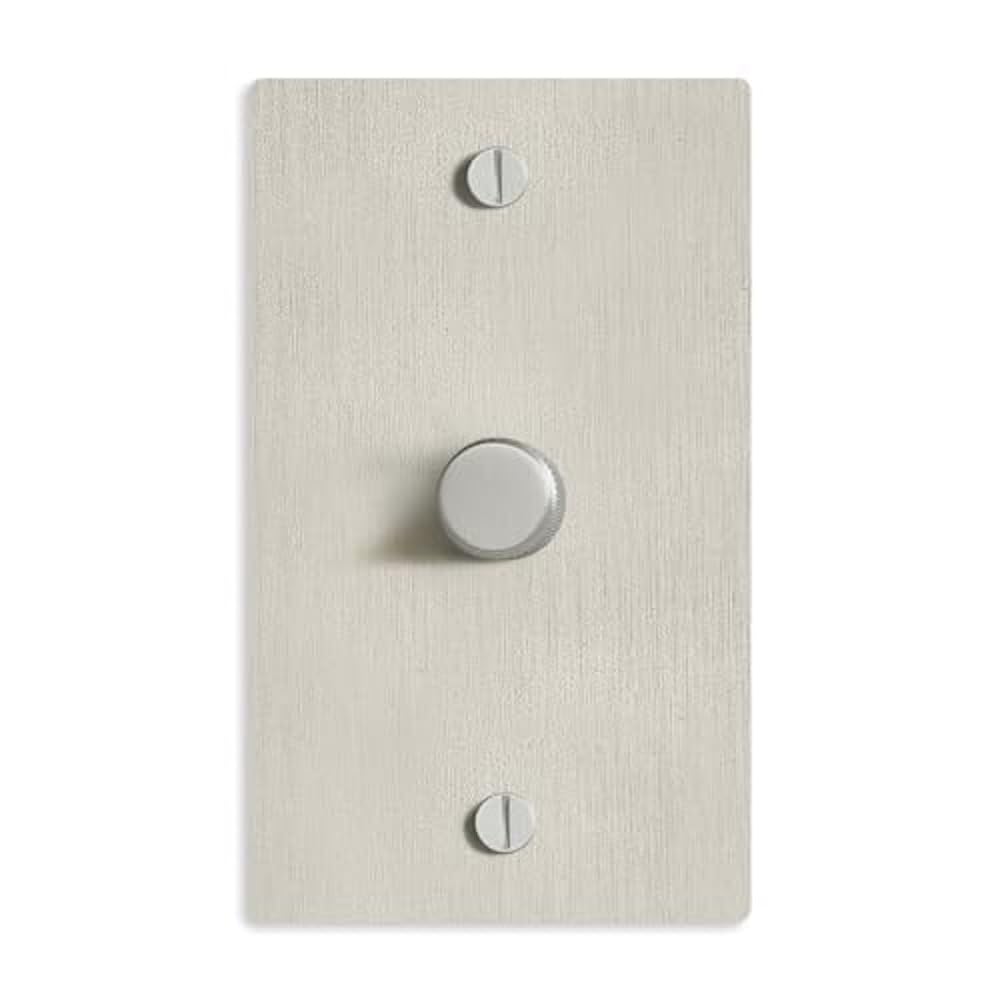 SELECT Rotary Dimmer Switch, Solid Brass, 1-Gang, Satin Nickel