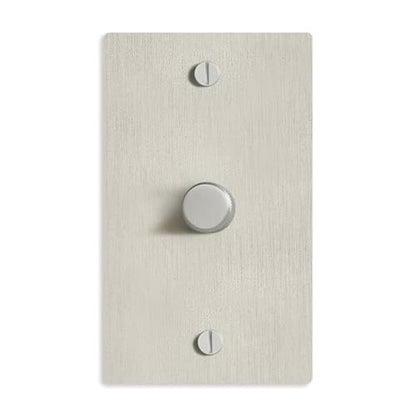 SELECT Rotary Dimmer Switch, Solid Brass, 1-Gang, Satin Nickel