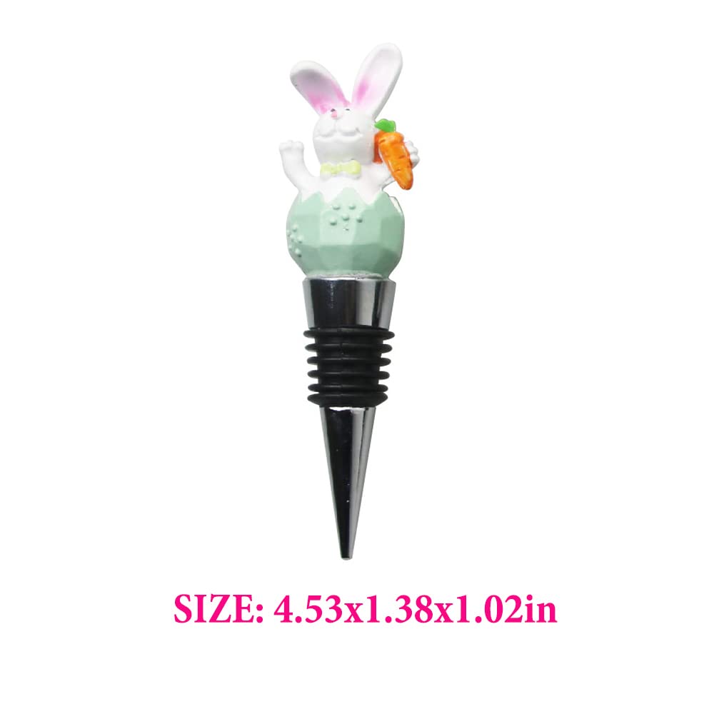 Rabbit Bottle Stopper Carrot Flower Cute Bunny Wine Bottle Stoppers Bottle Stopper Spring Summer Easter Party Decoration Supplies 2PCS