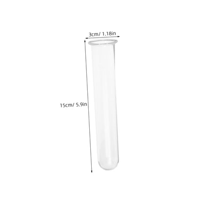 HEALEEP Glass Test Tubes for Plant Propagation 5pcs 2.5x3x15cm Hydroponic Floral Vase Glass Tubes for Small Terrarium Plants and Home Décor