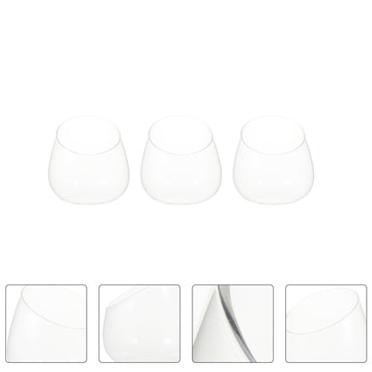 OSALADI 3pcs Slant Cut Glass Bottle Terrarium for Succulent Micro Landscape Display, Eco-Friendly Tabletop Glass Plant Vase for Home Office Décor