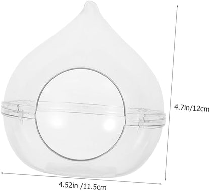 Transparent Hamster Sand Bath Box Small Dust Bath Container for Chinchillas Small Pets Easy to Observe for Bathing Playing Suitable for Hamster Cage Accessories