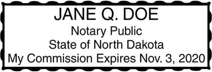 North Dakota Rectangular Notary Stamp | Official State Notary Stamp | Official Seals | Meets State Specifications (North Dakota, Rectangular Stamp)