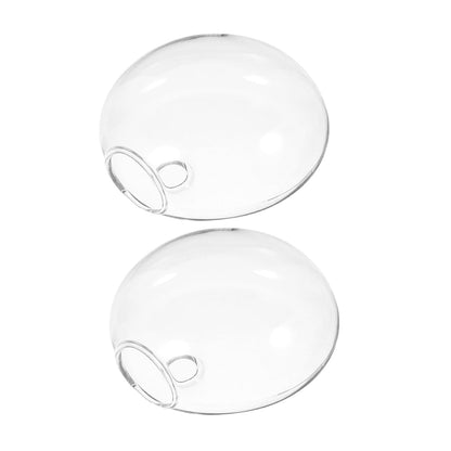 Cabilock 2pcs Wall-Mounted Glass Hydroponics Vases Cool Plant Terrariums for Home Office Decor Glass Flower Pots Root Display Vases