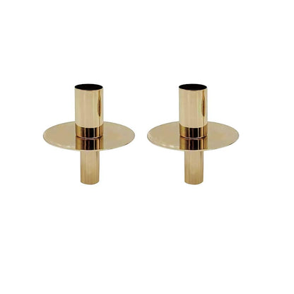 VINCIGANT Gold Wine Bottle Taper Candle Holder,Modern Candlestick Holder for Standard Votive Candles,Birthday Wedding Decoration (Set of 4) Gold Candle Stick Holders Centerpieces for Tables Bulk
