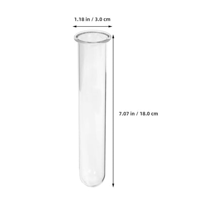 GAROZATION 4pcs Glass Hydroponic Vase Test Tubes 2.5x3x18cm Desktop Propagation Station Plant Terrarium Tubes Glass Planter for Home Décor