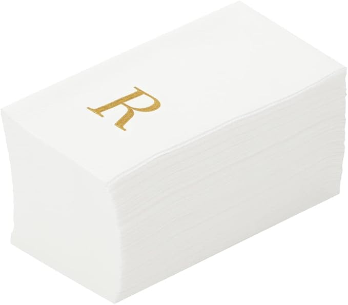 Luxenap 15.8 X 7.9 Inch Linen-Feel Guest Towels, 2000 Lettered Hand Towels