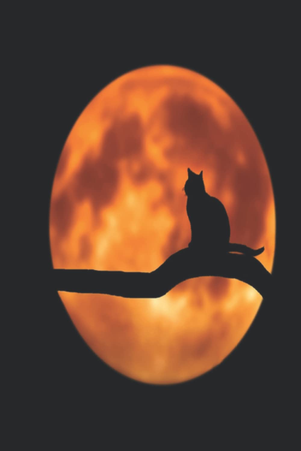 Halloween Moon Journal: paperback, 100 soft white pages with soft black ink lines