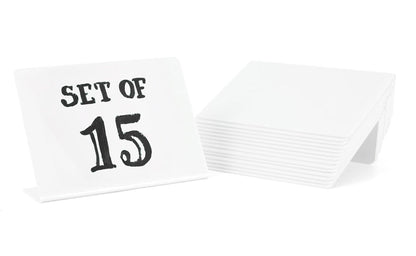 Set of 15 Mini Whiteboard, Small Dry Erase Food Signs 3 x 4 inches - Desktop Signs for Party Buffet, Food Display Card, Tabletop Chalkboards for Kitchen, Standing Menu Black Boards for Wedding