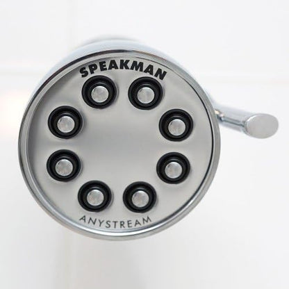 Speakman S-2251-BN Signature Icon Anystream High Pressure Adjustable Solid Brass Shower Head, Brushed Nickel