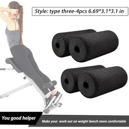 Foot Foam Pads Rollers(7.87in*3.14in*3.14in) for Exercise Machine, Inversion Table, Workout Bench, Sits Ups Replacement Parts, Home Gym Accesories