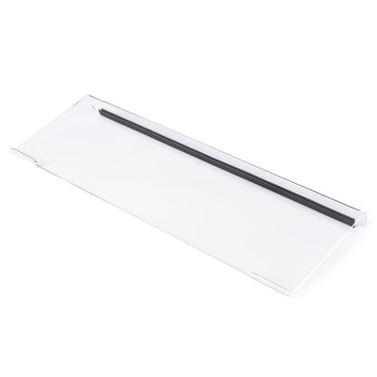 BOOMIBOO Clear Acrylic Tilted Computer Keyboard Holder for Ergonomic Typing, Keyboard Stand with Silicone Anti-Slip Strip, 17 x 5.7 Inch Keyboard Tray for Office Desk, Home, School