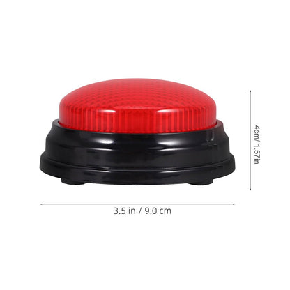 Toyvian Voice Button Game Buzzers with Lights and Sound 2 Pack Party Buttons for Interactive Games and Entertainment 3.54 Inch Ideal for Family Classroom and Trivia Activities