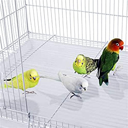 Extra Large Sturdy Wrought Iron Breeding Flights Canary Parakeet Cockatiel African Grey Lovebird Finches Parrot Home Cage Double Large Front Doors 4 Side Doors Bottom Storage Shelf On Lockable Wheels